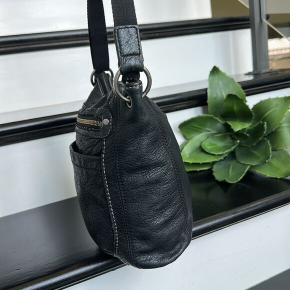 The Sak Genuine Leather Crossbody Shoulder Bag Black Pebbled, Soft & Durable - Picture 6 of 11